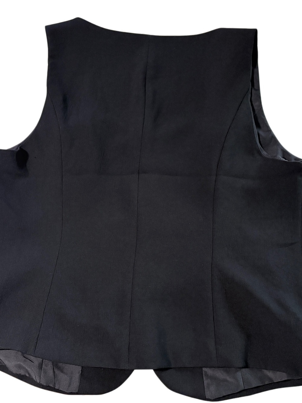 NWT A New Day Black Tailored Vest XL Fully Lined Button Front Career Office Chic - Picture 3 of 6